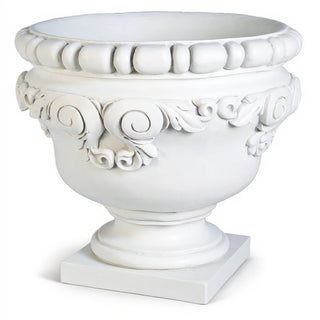 Curl Urn Planter - 24-inch — Flat White finish
