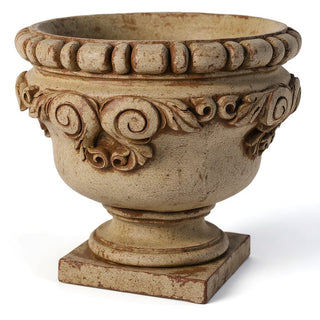 Curl Urn Planter - 24-inch — Gothic Stone finish