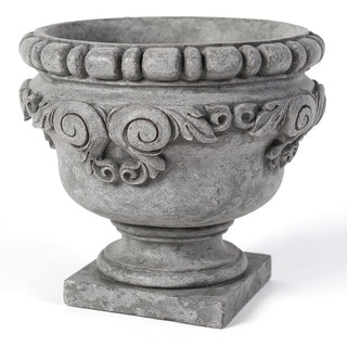 Curl Urn Planter - 24-inch — Old Stone finish