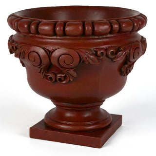 Curl Urn Planter - 24-inch — Rust finish