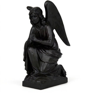 Adoration Angel Statue - 29-inch — Dusted Black finish