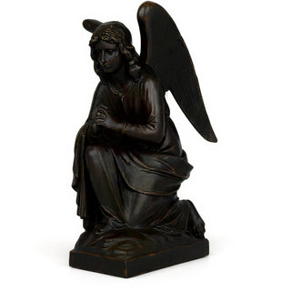Adoration Angel Statue - 29-inch — Iron finish