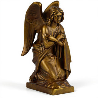 Adoration Angel (Crossed Arms) Statue - 29-inch — Bronze finish