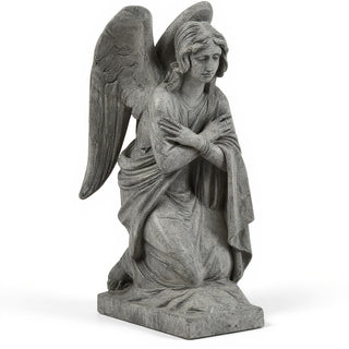 Adoration Angel (Crossed Arms) Statue - 29-inch — Old Stone finish
