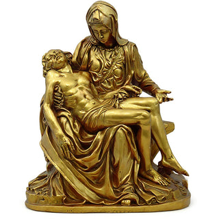 Pietà Statue - 14-inch — Antique Gold finish