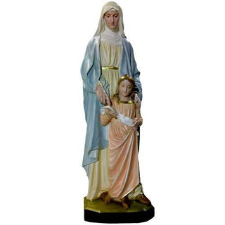 Saint Anne & Child Statue - 50-inch - Realistic Color - Hand-Painted