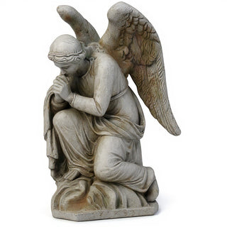 Kneeling Adoration Angel Statue - 38-inch — Antique Stone finish