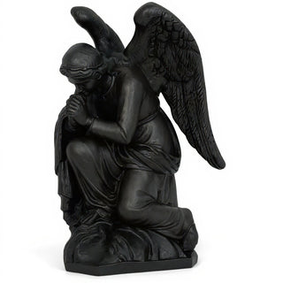 Kneeling Adoration Angel Statue - 38-inch — Dusted Black finish