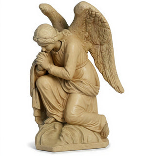 Kneeling Adoration Angel Statue - 38-inch — Museum Terracotta finish