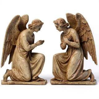 Angel Wall Plaque Set - 20.5-inch — Gothic Stone finish