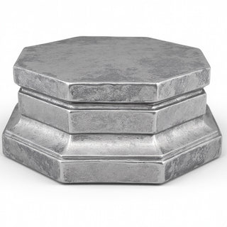 Eight Sided Riser Pedestal — Antique Silver finish