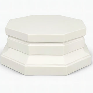 Eight Sided Riser Pedestal — Flat White finish