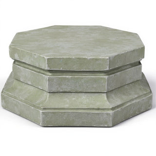 Eight Sided Riser Pedestal — Mossy Green finish