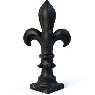 Fleur De Lis Monticello Pedestal - 35-inch — Dusted Black finish
