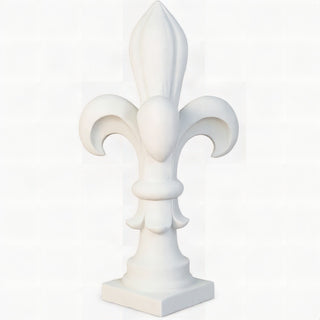 Fleur De Lis Monticello Pedestal - 35-inch — Flat White finish