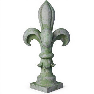 Fleur De Lis Monticello Pedestal - 35-inch — Mossy Green finish