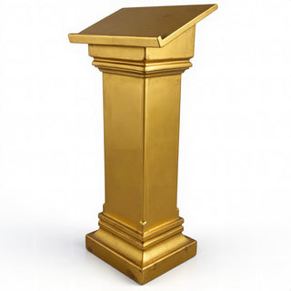 Podium with Full Front - 49-inch — Antique Gold finish