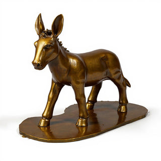 Nativity Donkey Statue — Bronze finish