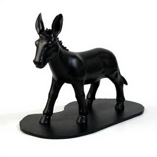 Nativity Donkey Statue — Flat Black finish