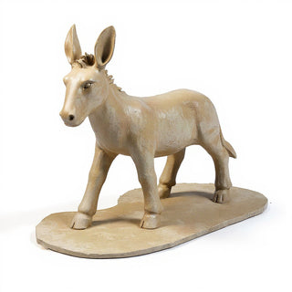Nativity Donkey Statue — Museum Terracotta finish