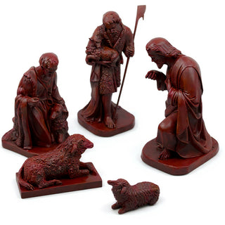 Shepherd Nativity Set Statue Set — Rust finish