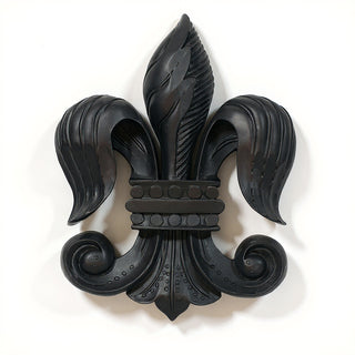 Fleur De Lis Wall Plaque - 23-inch — Dusted Black finish