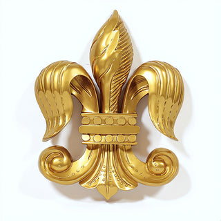 Fleur De Lis Wall Plaque - 23-inch — Deep Gold finish