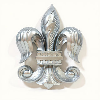 Fleur De Lis Wall Plaque - 23-inch — Silver finish