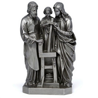 The Holy Family Statue - 25-inch — Aged Silver finish