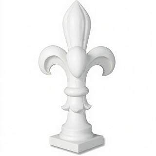 Fleur De Lis Finial - 14-inch — Flat White finish