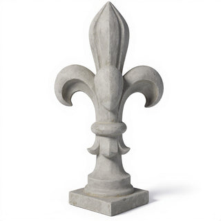 Fleur De Lis Finial - 14-inch — Limestone finish