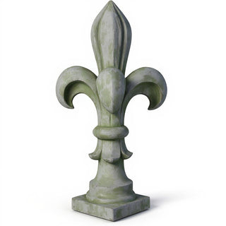 Fleur De Lis Finial - 14-inch — Mossy Green finish