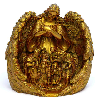 Guardian Angel Statue — Antique Gold finish
