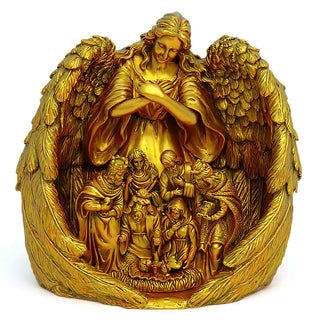 Guardian Angel Statue — Deep Gold finish