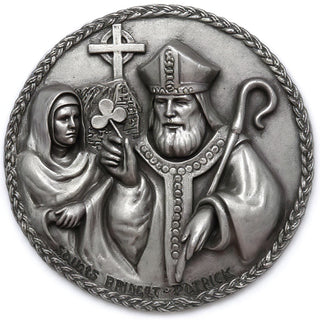 Saint Bridget Wall Plaque - 10-inch — Aged Silver finish
