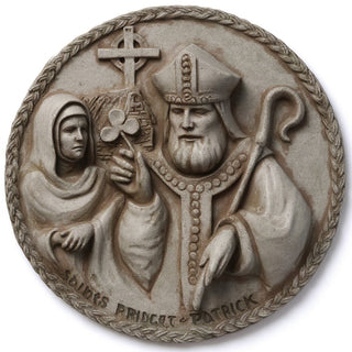 Saint Bridget Wall Plaque - 10-inch — Antique Stone finish