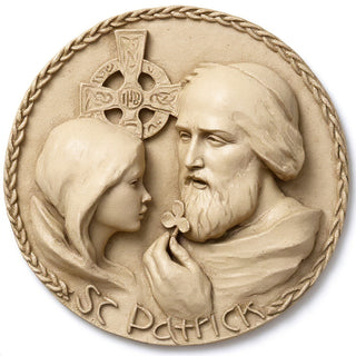 Saint Patrick Wall Plaque - 10-inch — Dusted Sand finish