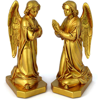 Shrine Angel Set Statue - 39-inch — Deep Gold finish