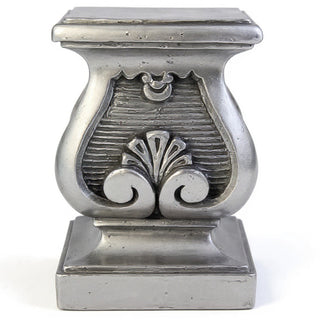 Barga Pedestal - 15.5-inch — Antique Silver finish