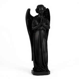 Cari Praying Angel Statue - 25-inch — Flat Black finish