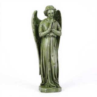 Cari Praying Angel Statue - 25-inch — Mossy Green finish