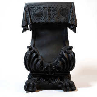 Draped Pedestal with Claw Leg - 31-inch — Dusted Black finish