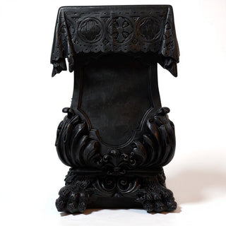 Draped Pedestal with Claw Leg - 31-inch — Iron finish