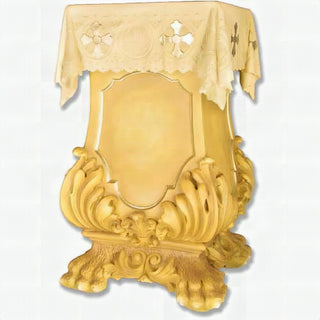 Draped Pedestal with Claw Leg3 Statue - 31-inch - Realistic Color - Hand-Painted