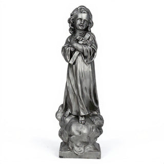 Christ Child with Cross Statue - 21-inch — Antique Silver finish
