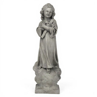 Christ Child with Cross Statue - 21-inch — Limestone finish