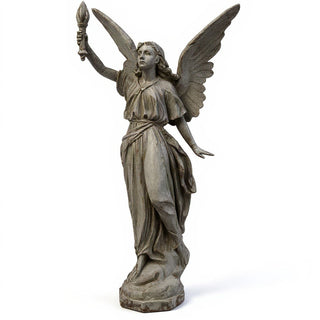 Angel of Light (Right) Statue - 27-inch — Antique Stone finish