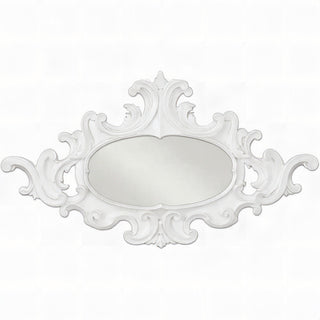 Oval Scroll Frame — Flat White finish