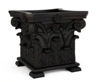 Corinthian Planter with Feet - 17-inch — Flat Black finish
