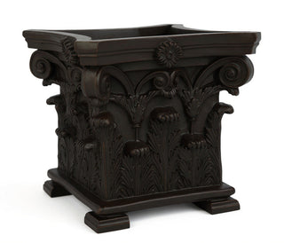 Corinthian Planter with Feet - 17-inch — Iron finish